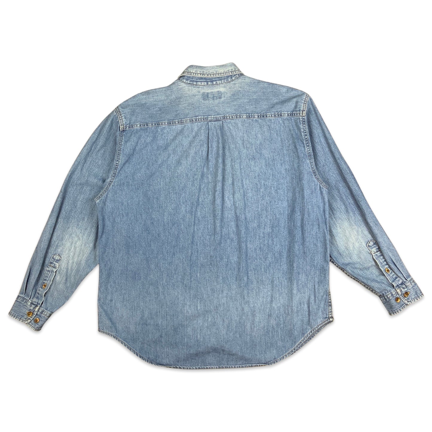 Vintage Blue Denim Shirt L XL