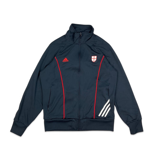 Adidas Black England Football Track Jacket Red White L XL