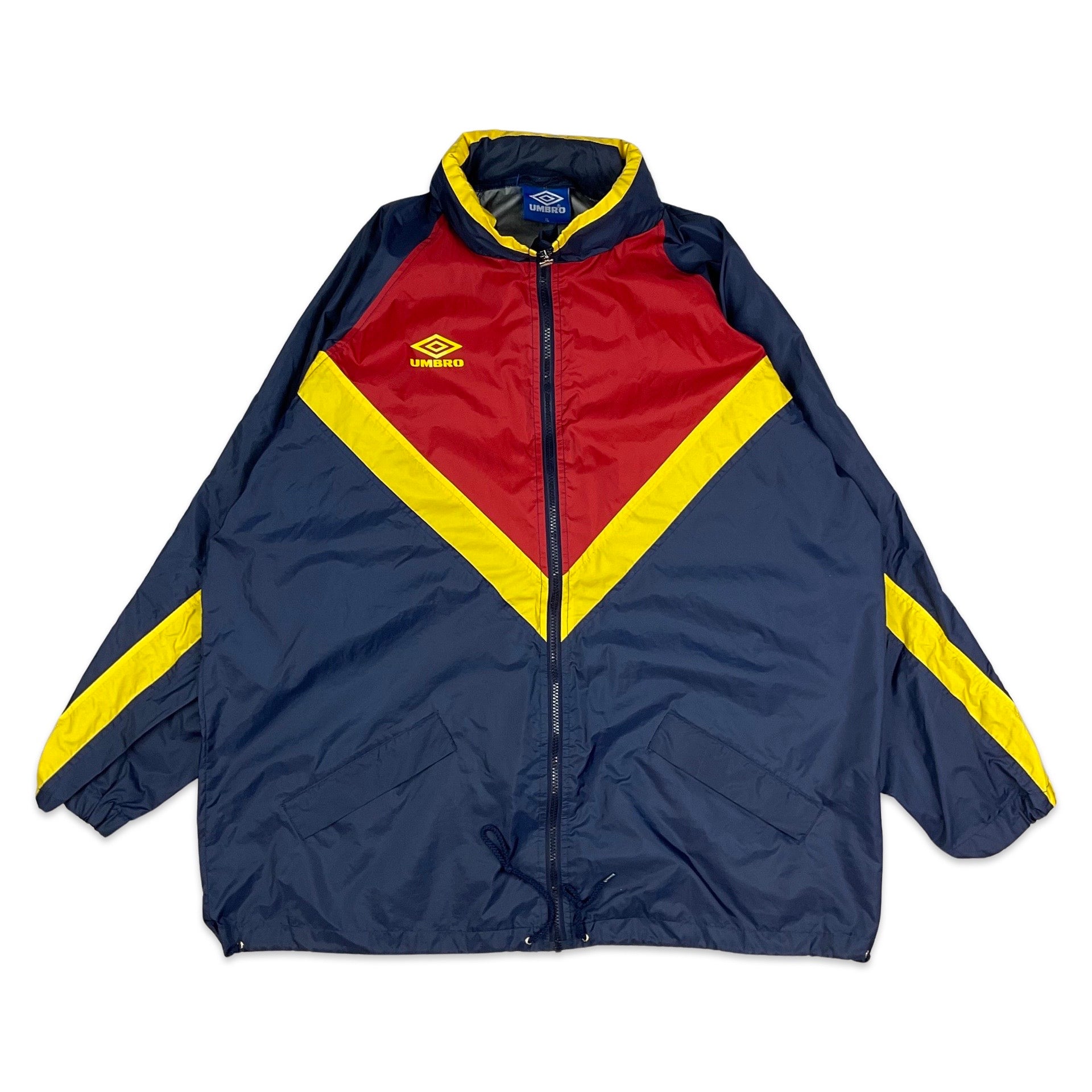 Vintage Umbro Navy Red Yellow Windbreaker XL 2XL 3XL 4XL Worth