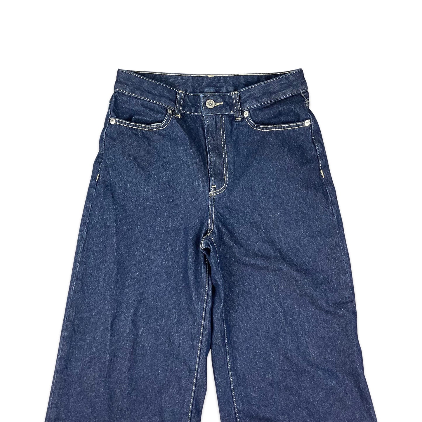 Y2K Japanese Wide Leg Indigo Blue Jeans 10
