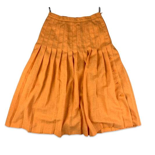 Vintage Orange Pleated Skirt 10