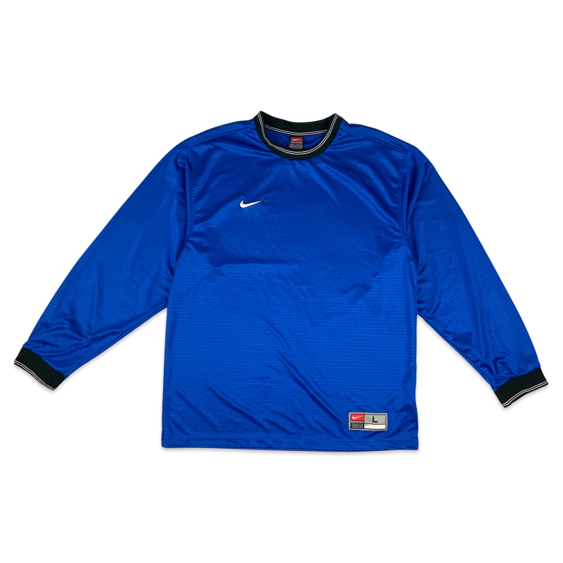 Vintage Nike Blue Long Sleeve Jersey Top M L