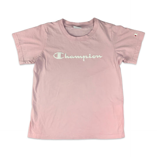 Vintage 90s Baby Pink Champion Tee T-Shirt 6 8