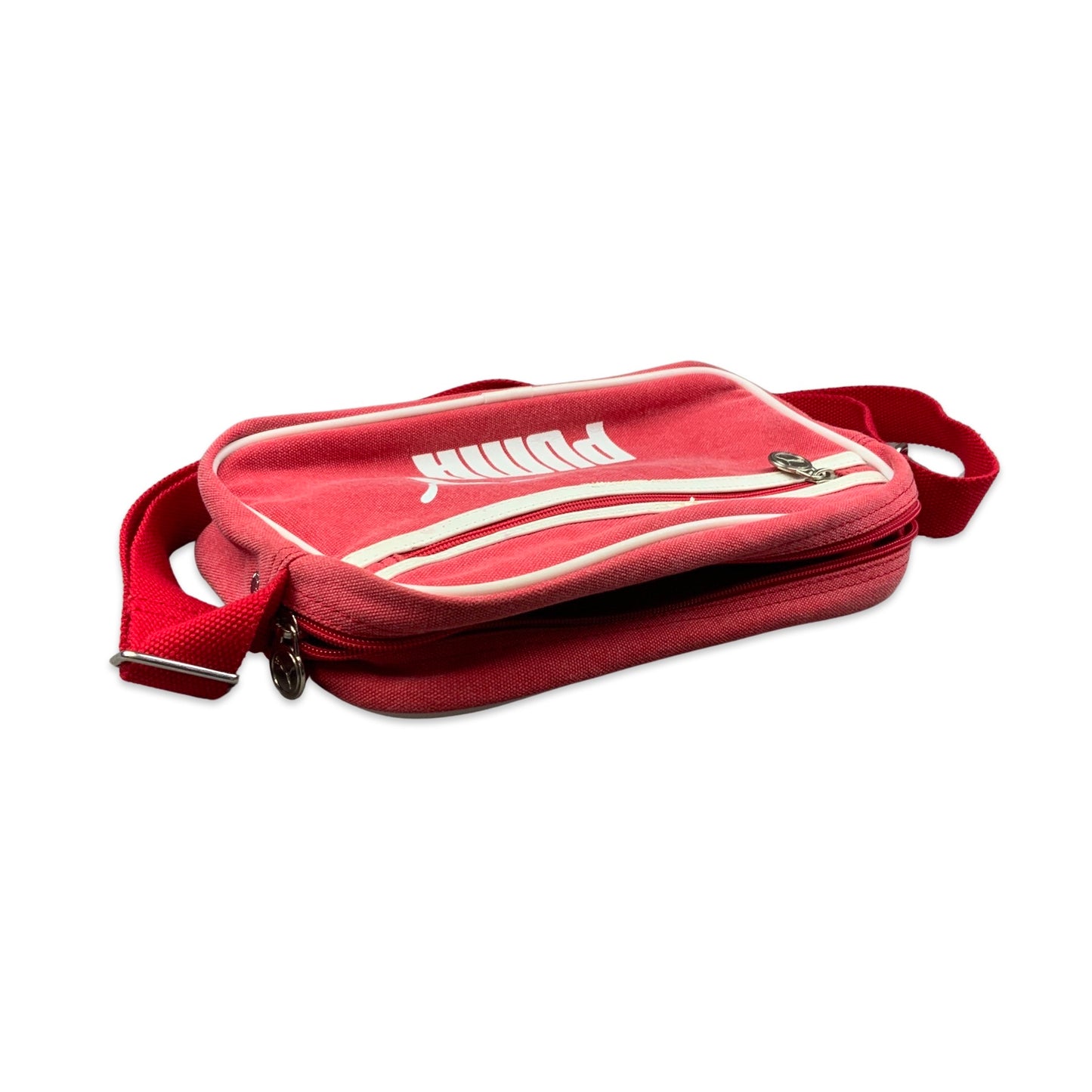 Vintage 90s 00s Puma Red and White Sports Crossbody Bag