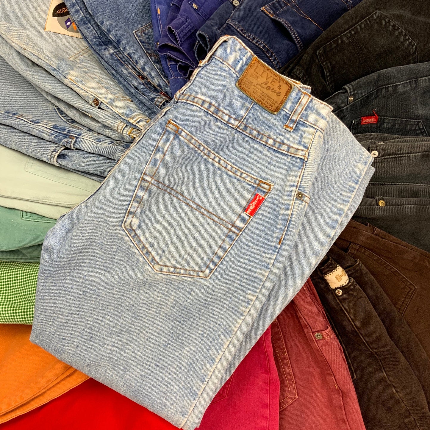 Denim High Waisted Jeans (Wholesale)