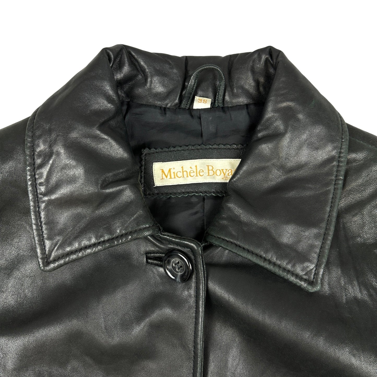 Vintage Ladies Black Leather Jacket 14