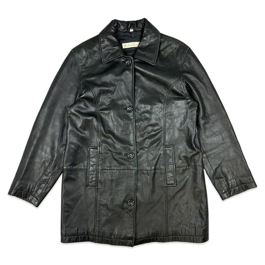 Vintage Ladies Black Leather Jacket 14