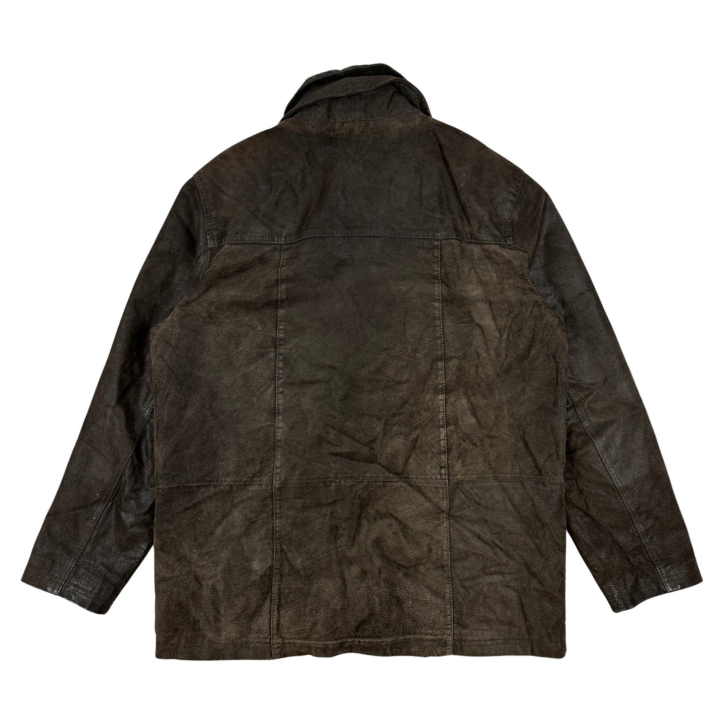 Vintage Brown Suede Bomber Jacket L