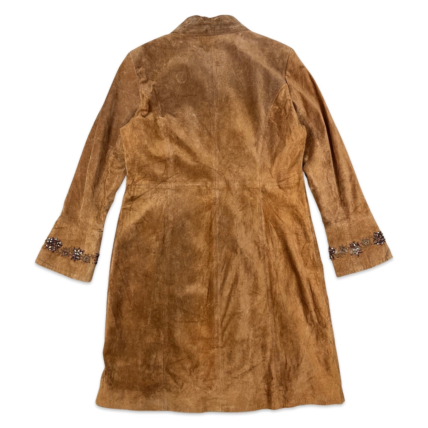 Vintage Preloved Rick Cardona Embellished Suede Jacket 16 18