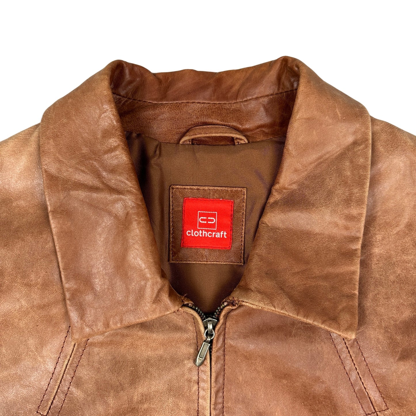 Vintage Preloved Tan Leather Jacket 14