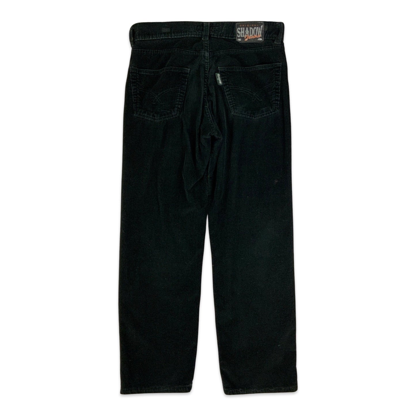 Vintage Black Corduroy Trousers 34W 30L