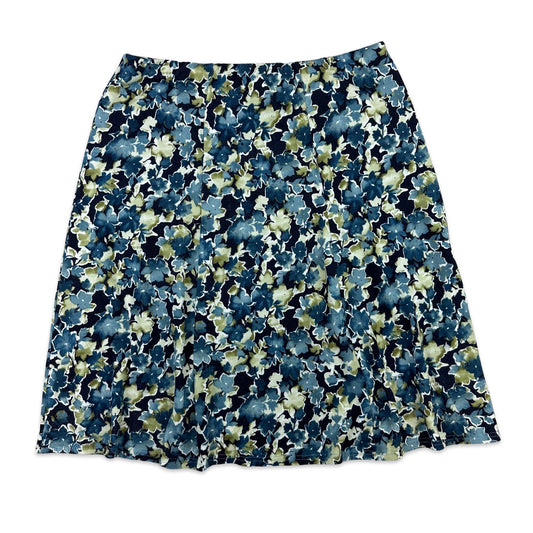 80s Vintage Floral Patterned Skirt 18