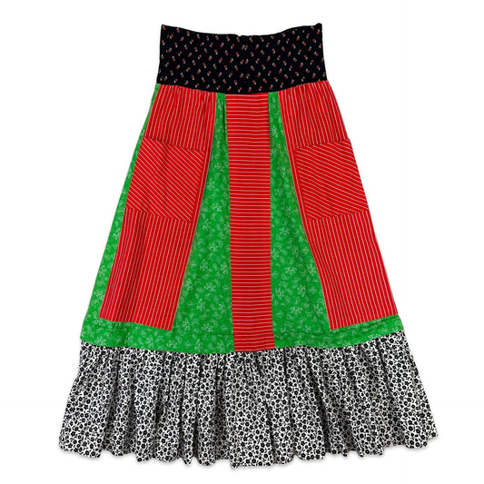 90s Style Vintage Folk Tiered Skirt 8