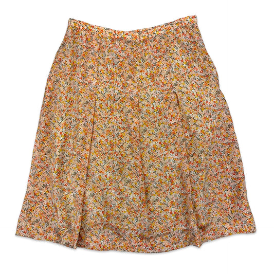 80s Vintage Ditsy Floral Midi Skirt 16