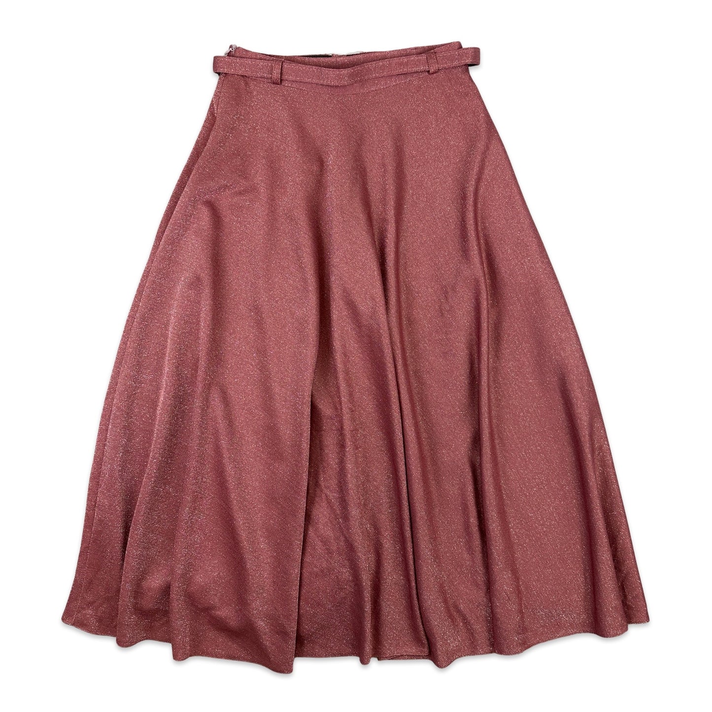 90s Vintage Pink Sparkle Maxi Skirt 8