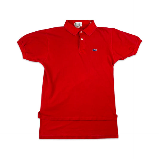 Vintage 70s Lacoste Red Polo Shirt Rare S M