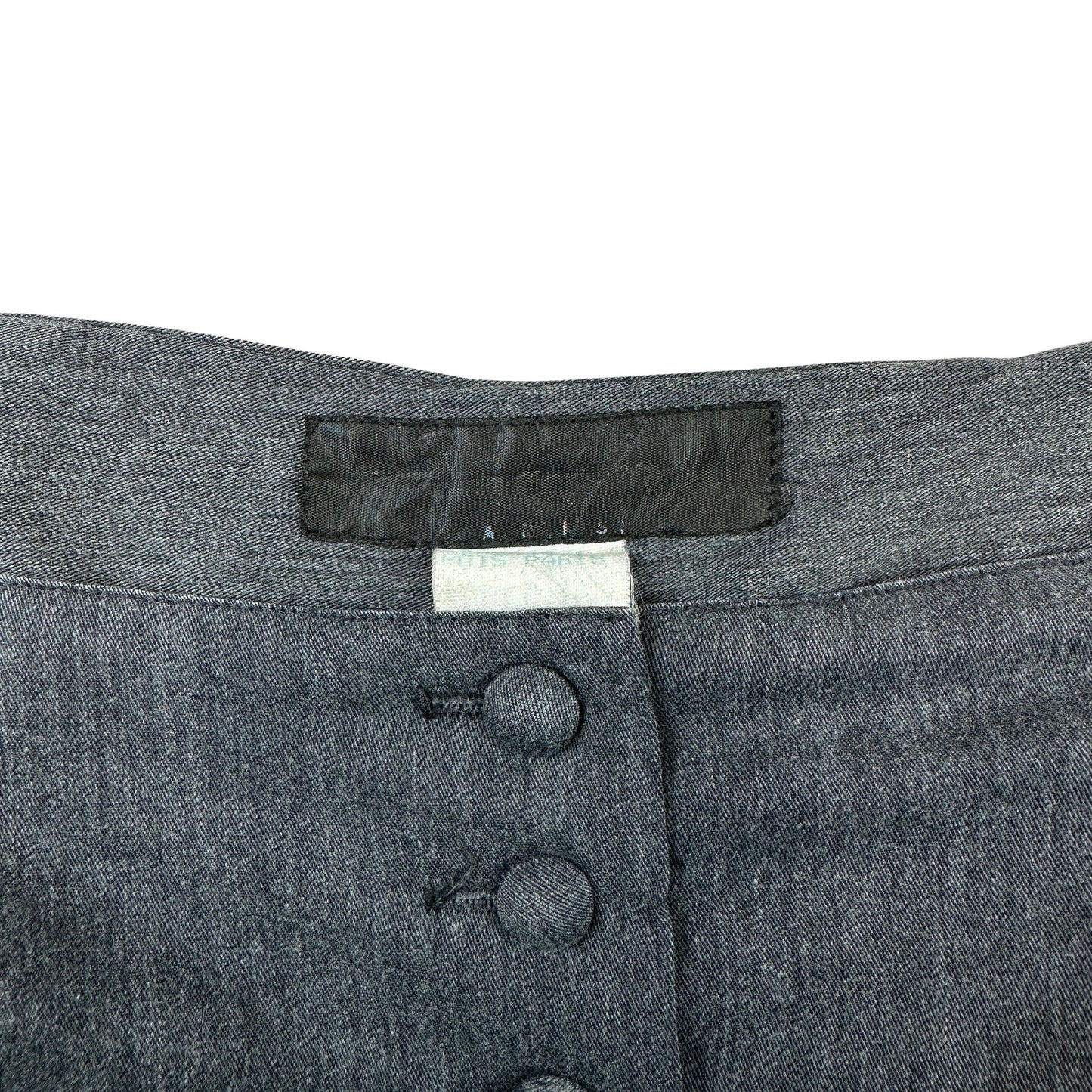 90s Vintage Grey Button Down Maxi Skirt 10