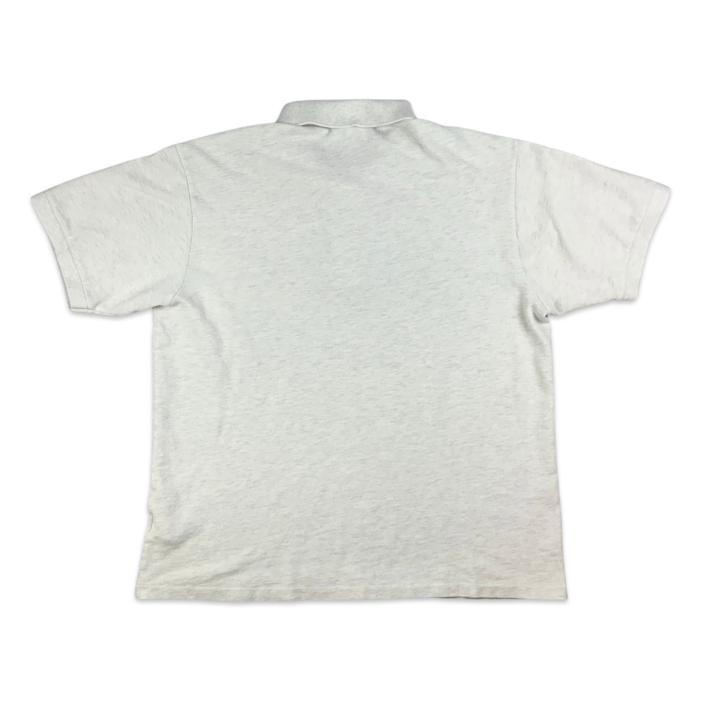 Lacoste Marl White Polo Shirt M L
