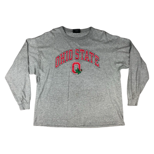 Vintage Grey Ohio State Long-sleeved Spellout Tee XL