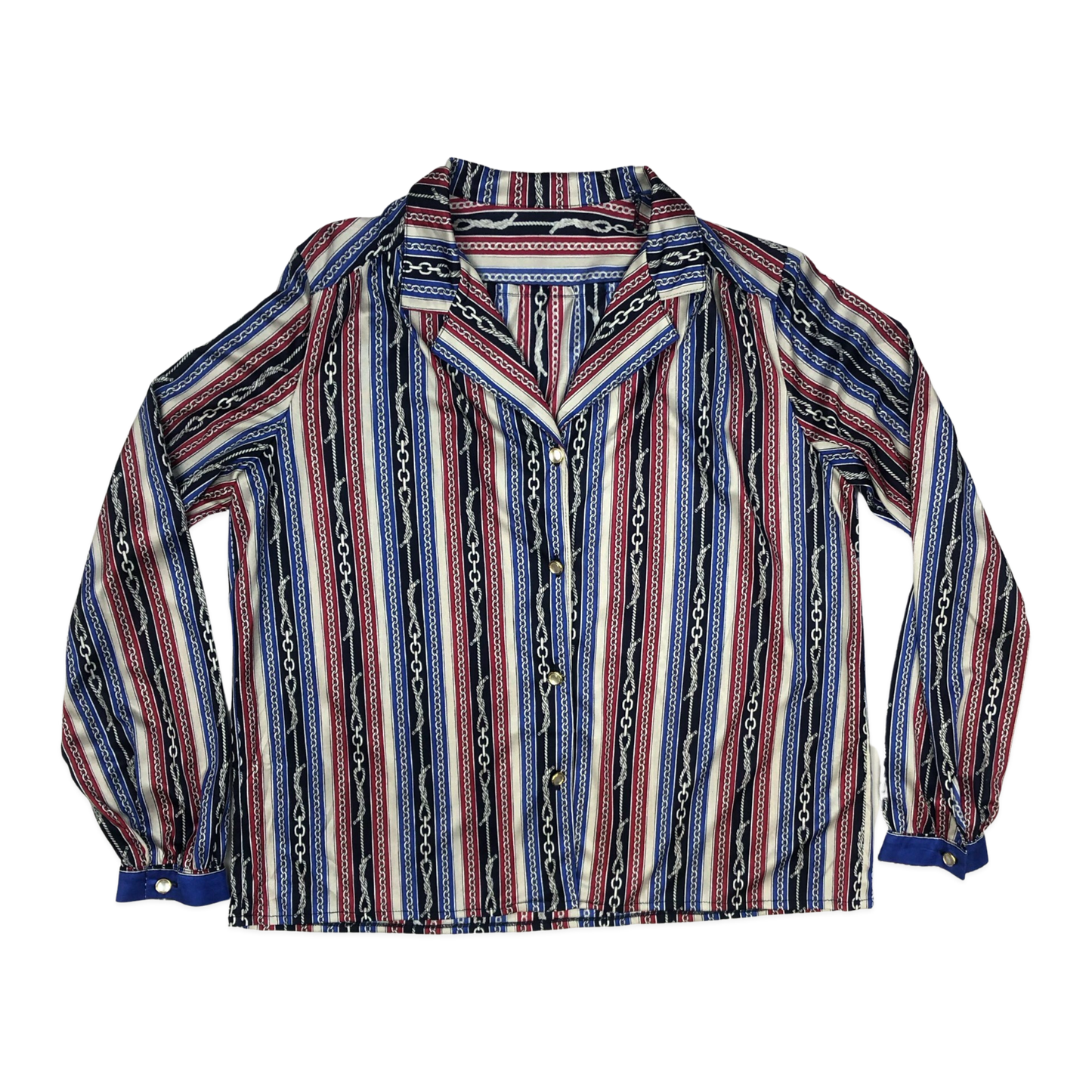 Vintage 80s 90s Striped Blouse 16