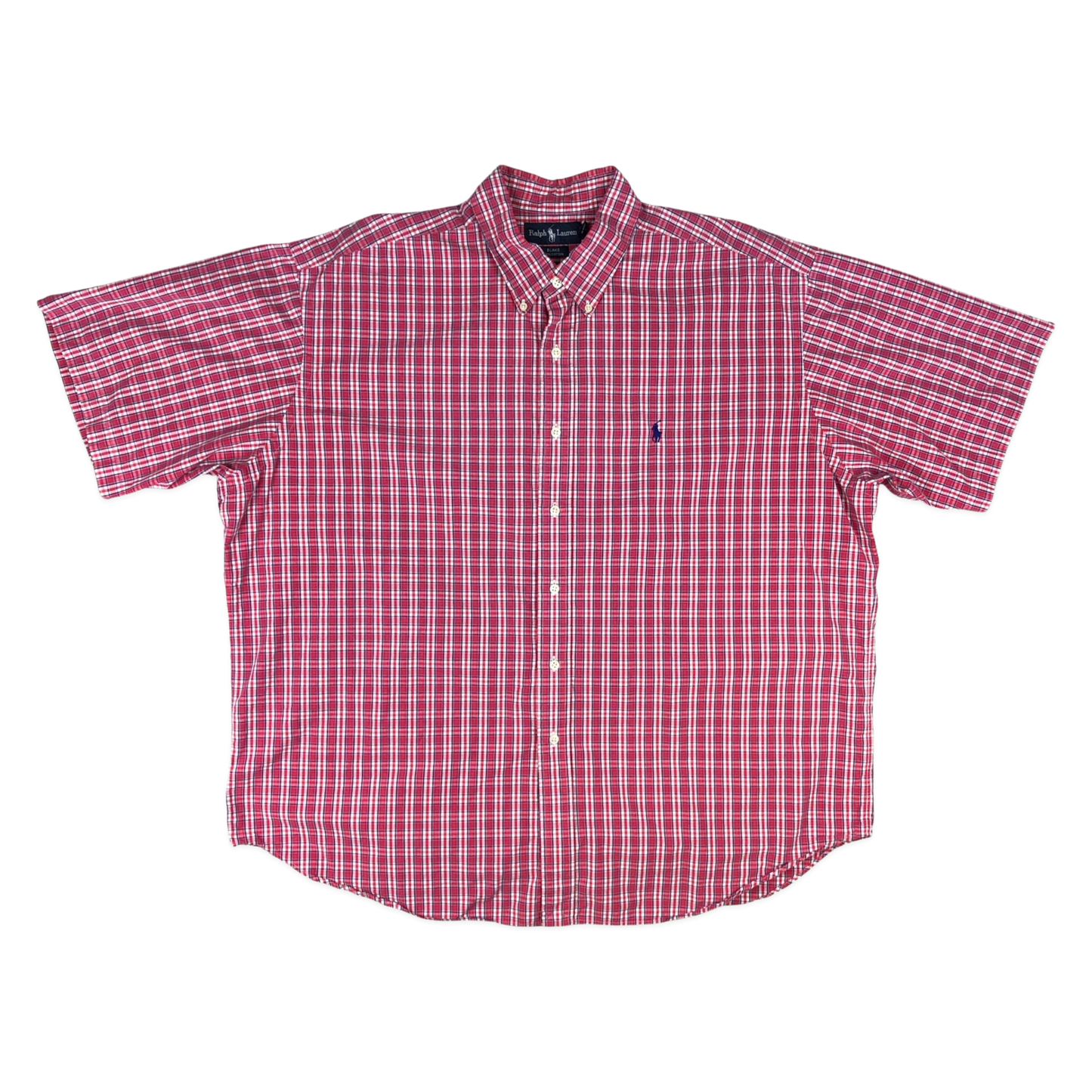 Vintage 00s Red Ralph Lauren Short-Sleeved Plaid Shirt 3XL