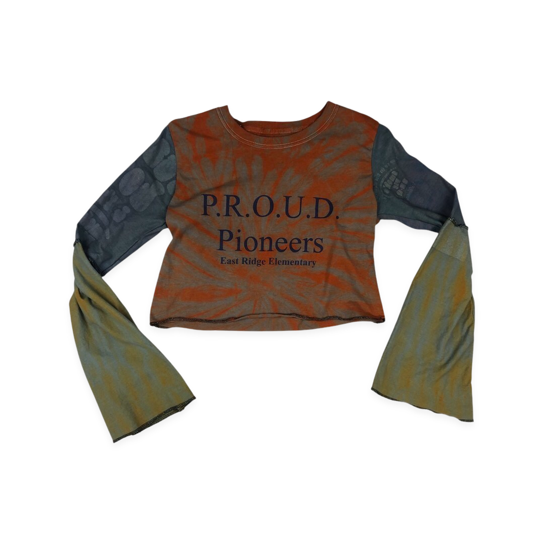 Vintage Y2K Tie Dye Effect Mesh Top 8