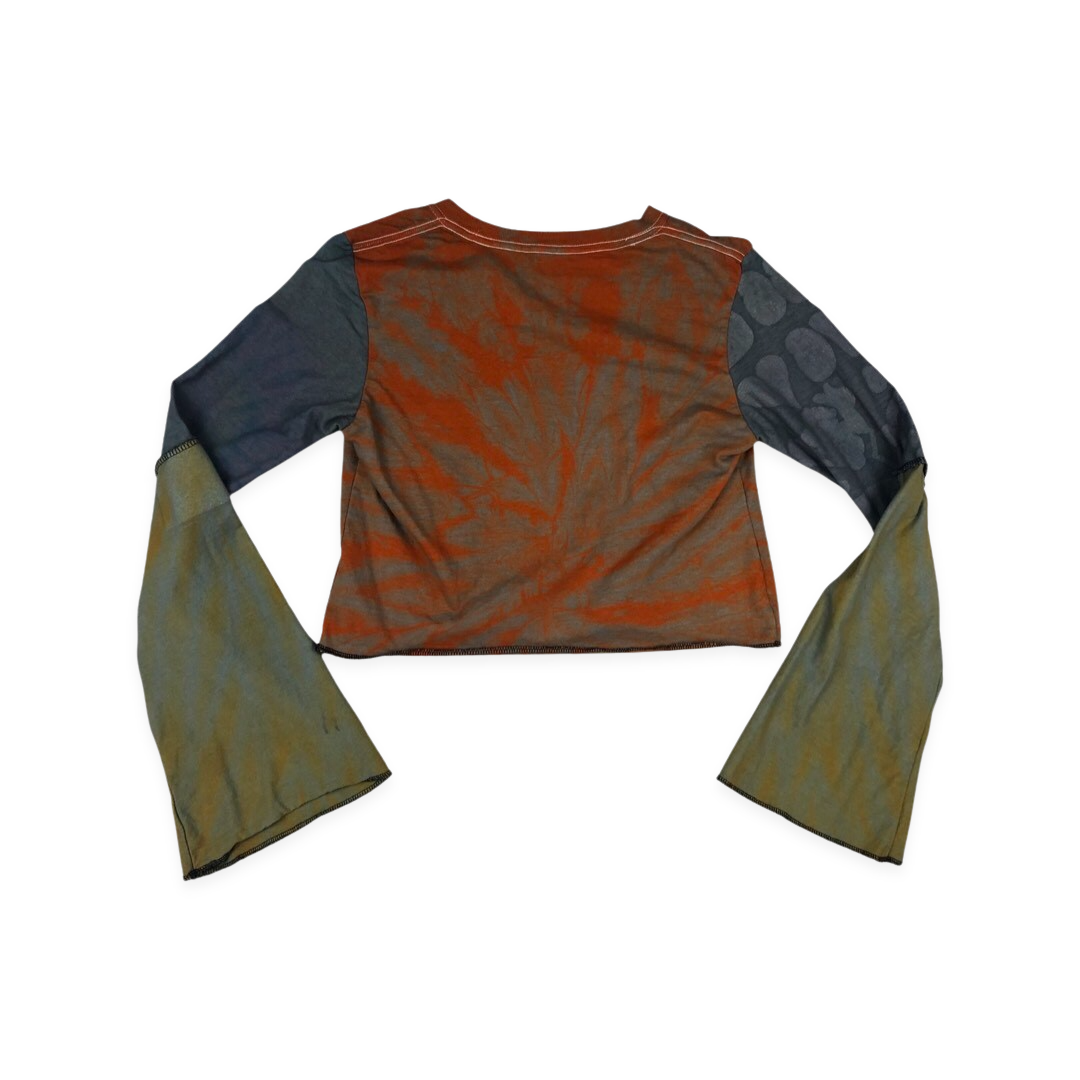 Vintage Y2K Tie Dye Effect Mesh Top 8