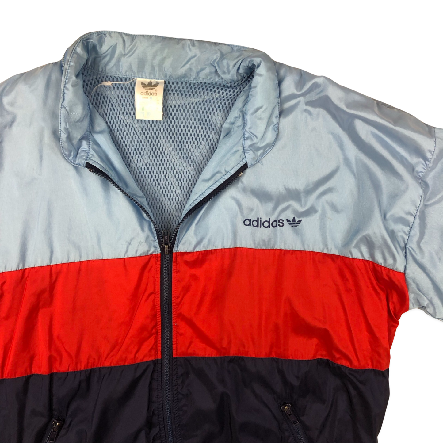 Vintage 80s 90s Adidas Blue and Red Windbreaker XL