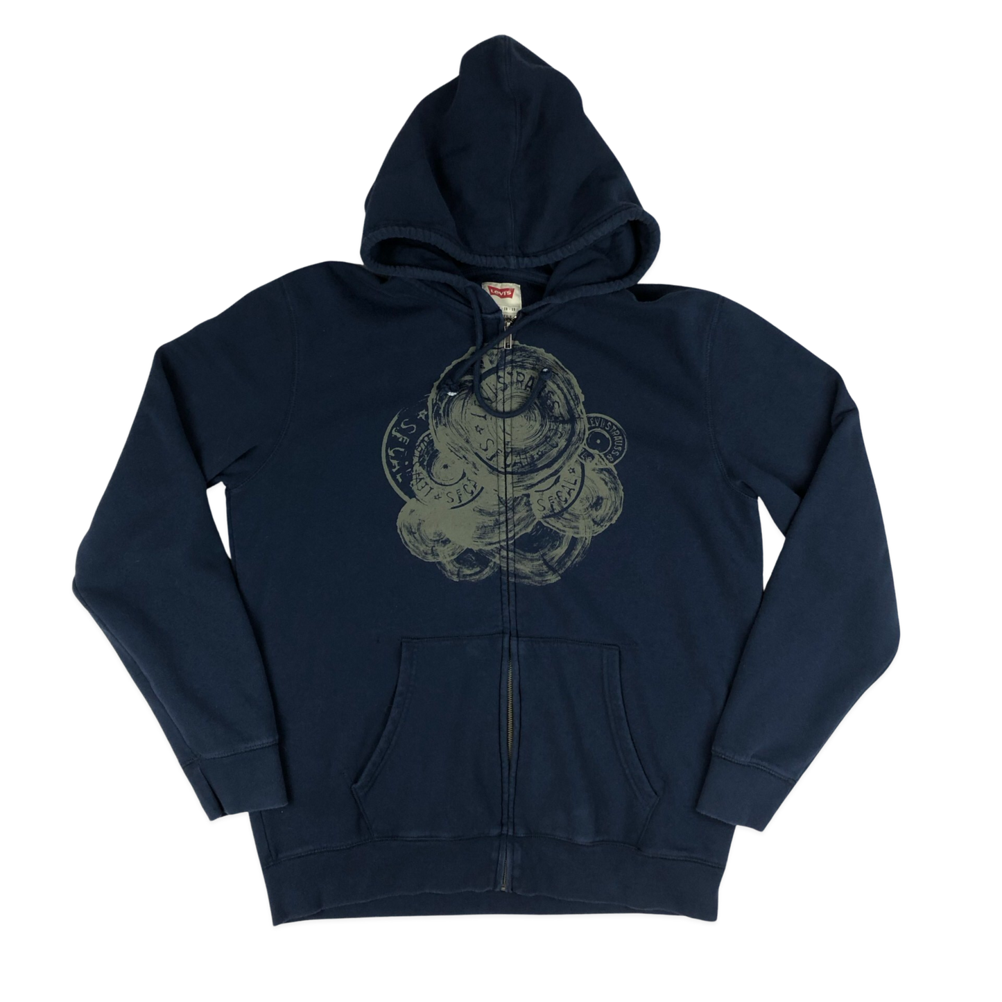Vintage Levi's Navy Zip-up Hoodie XL