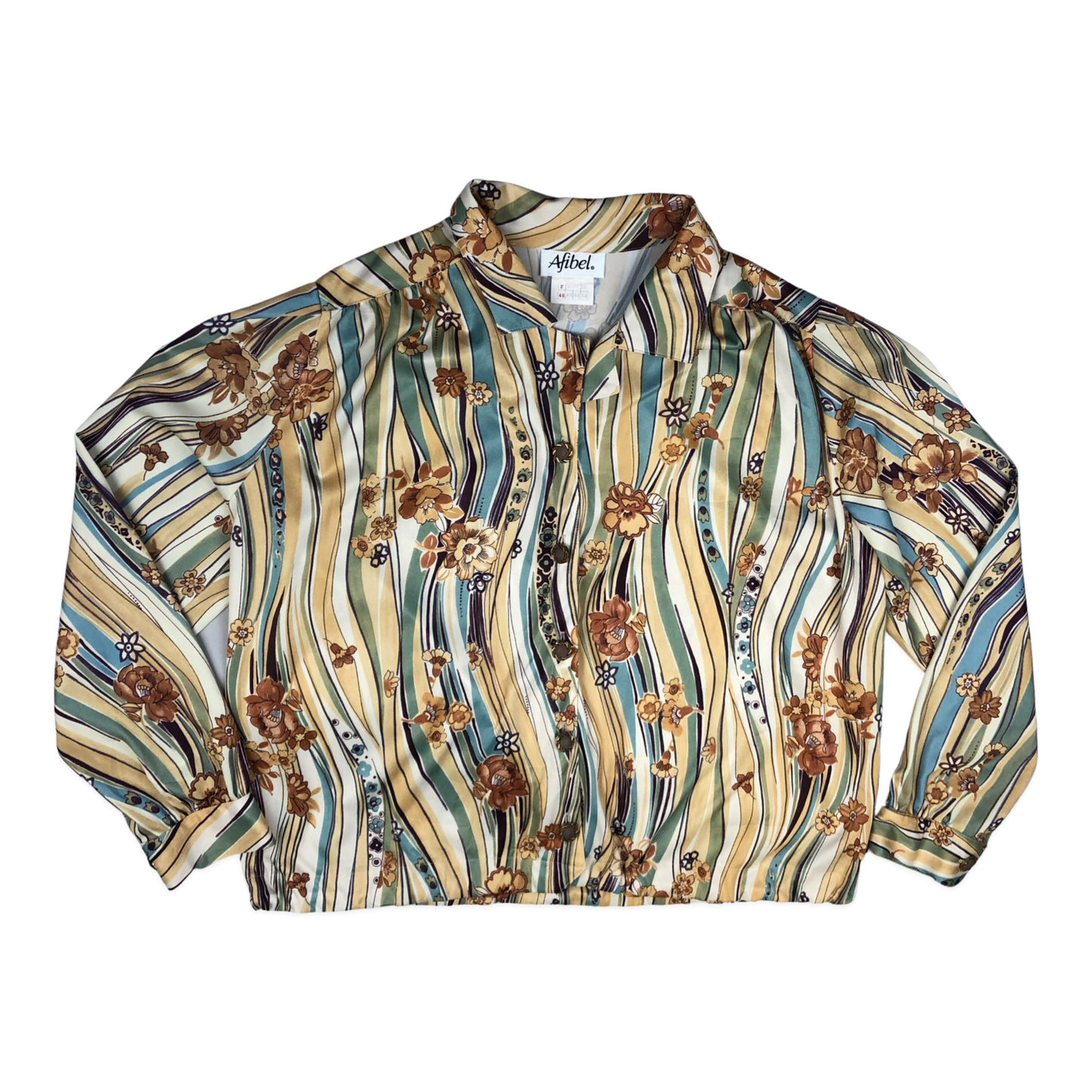 Vintage 90s Floral Print Blouse 18