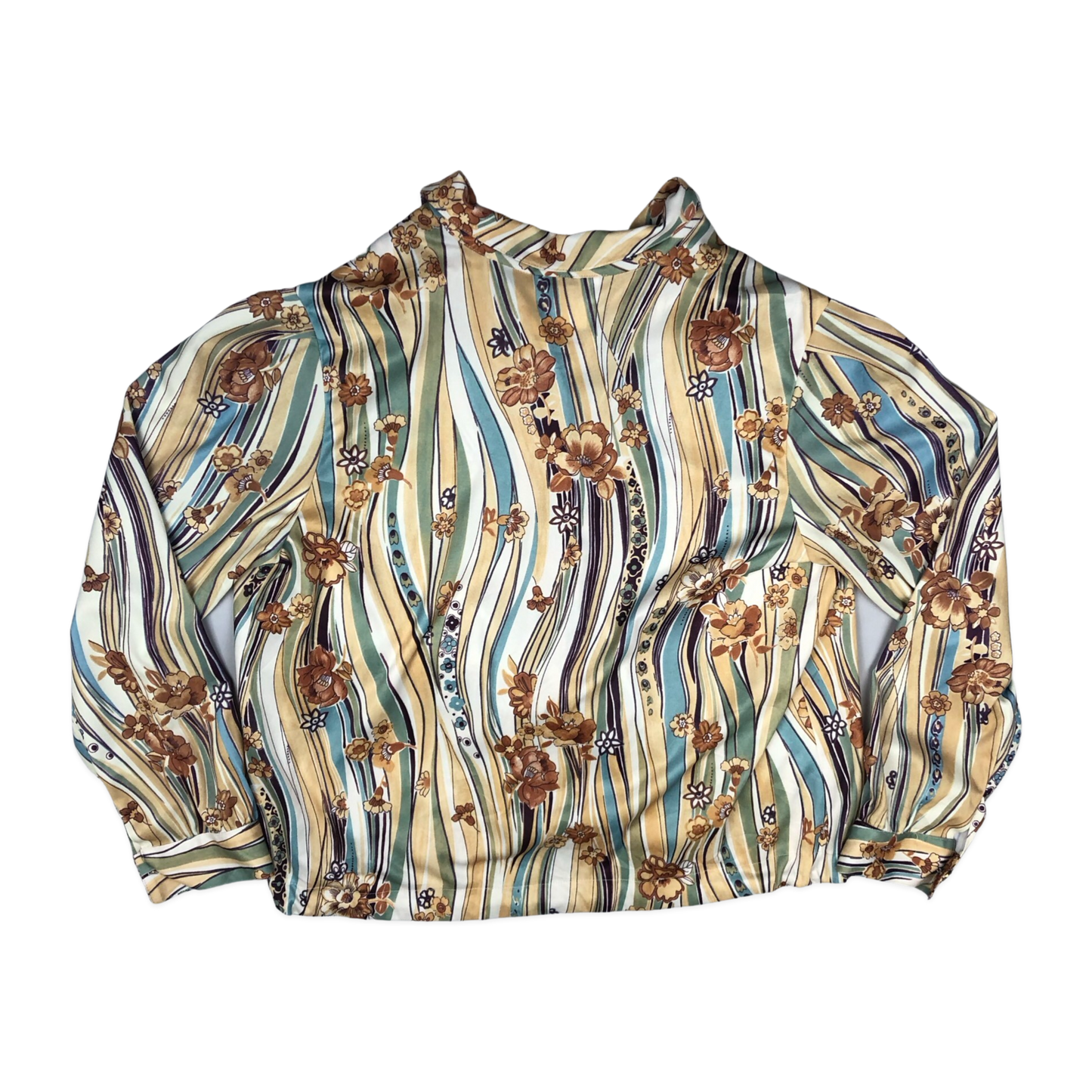 Vintage 90s Floral Print Blouse 18