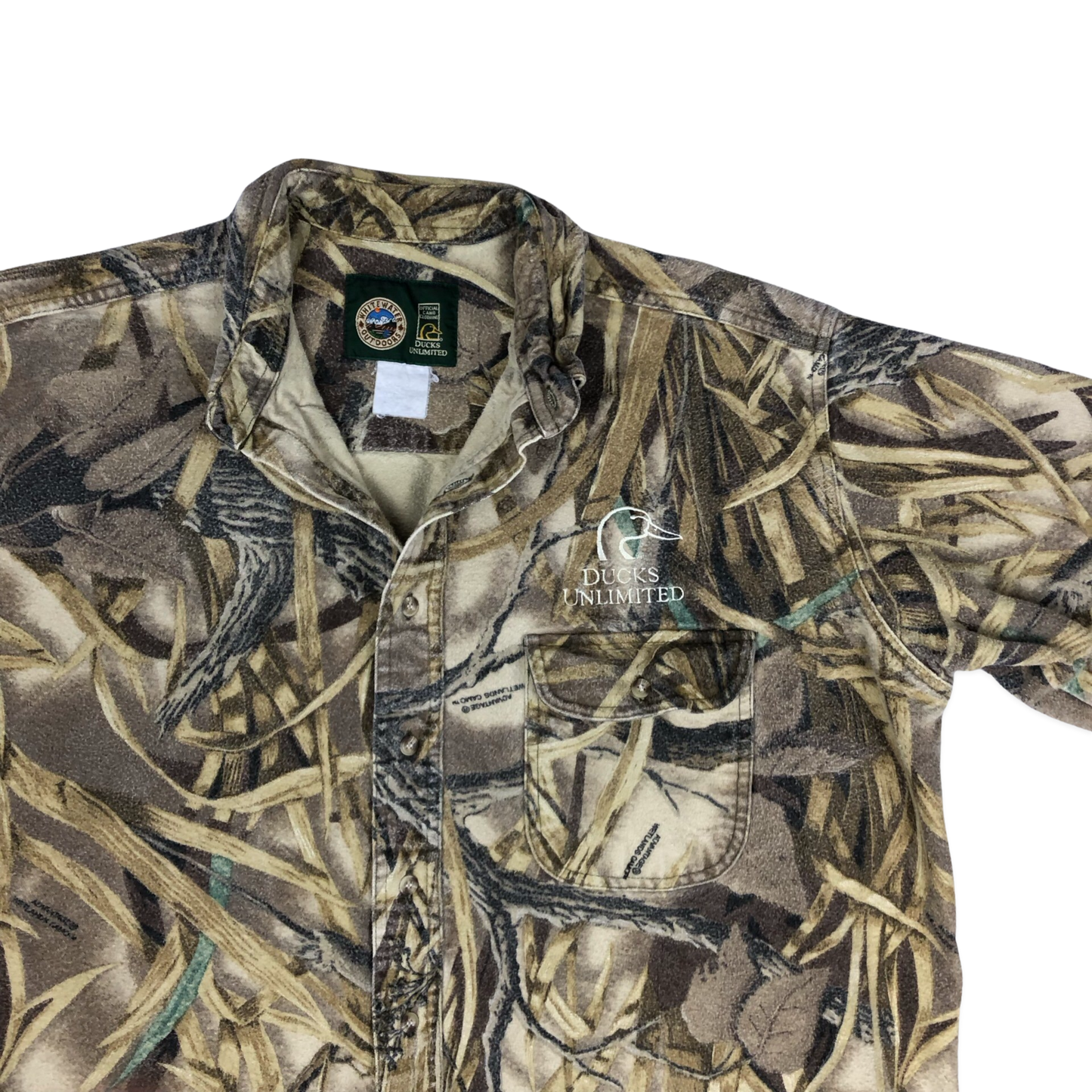 Vintage Hunting Camo Print Flannel Shirt 3XL