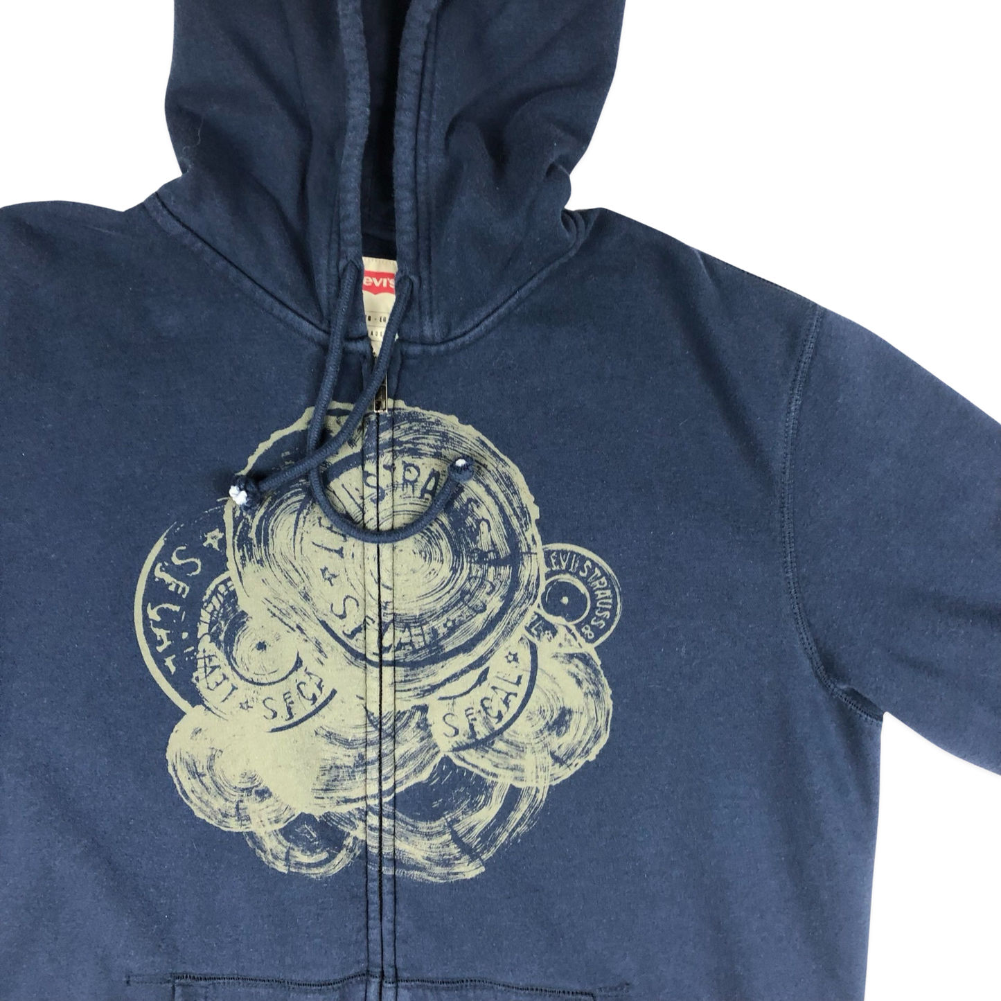 Vintage Levi's Navy Zip-up Hoodie XL