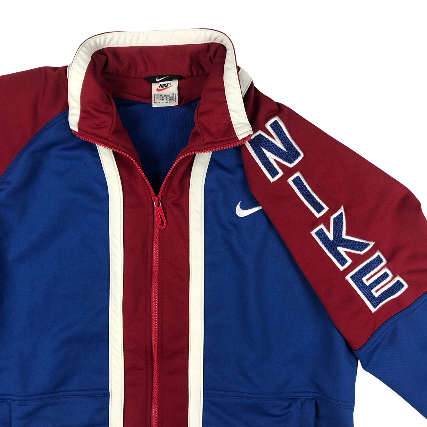 Vintage 90s Nike Red and Blue Zip-up Track Jacket XL