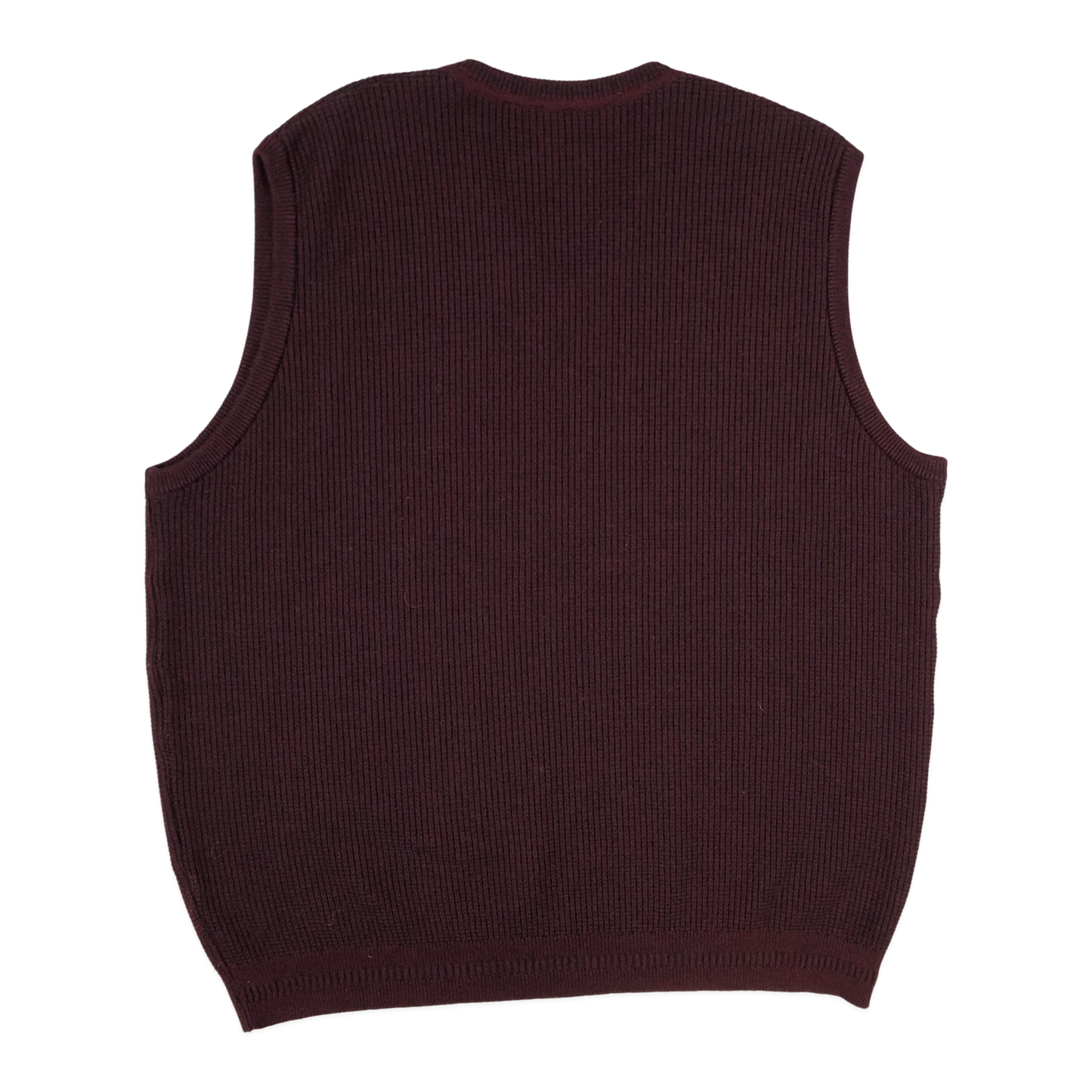 Vintage Maroon Waffle Knit Sweater Vest XL