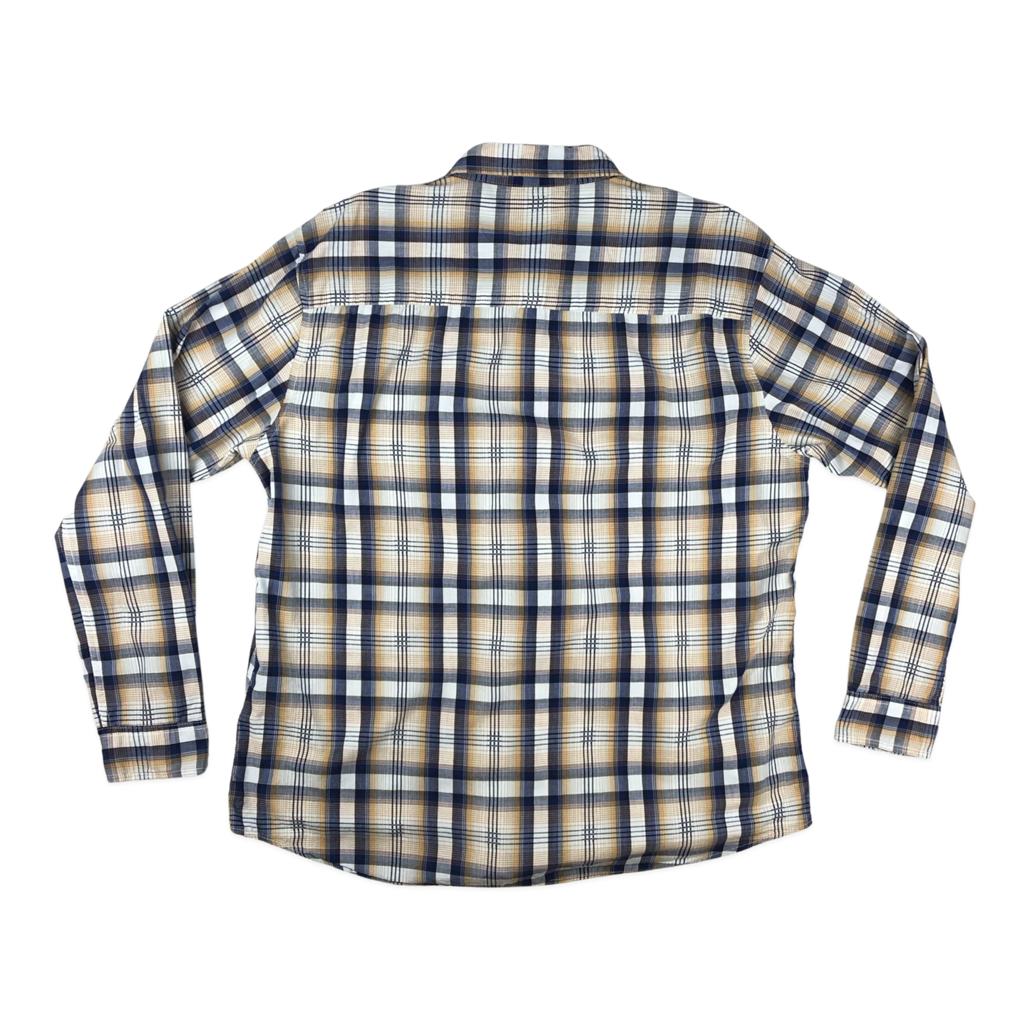 Vintage Wrangler Blue, and Yellow Plaid Shirt XL