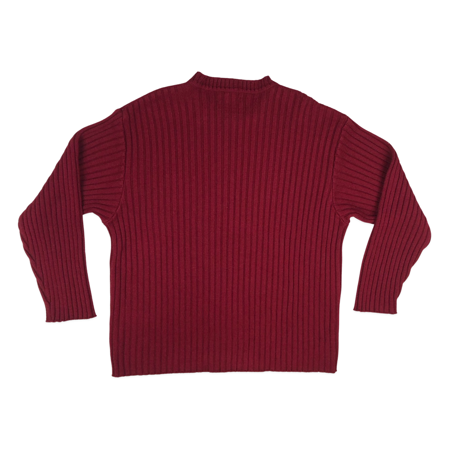 Vintage Y2K Red Ribbed Knit Jumper XL