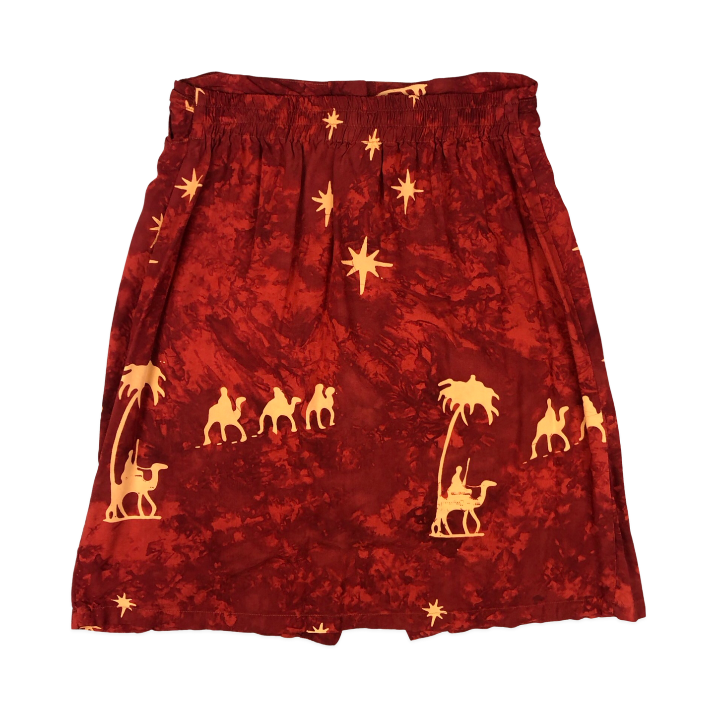 Vintage Red Tie Dye Button-up Skirt 10