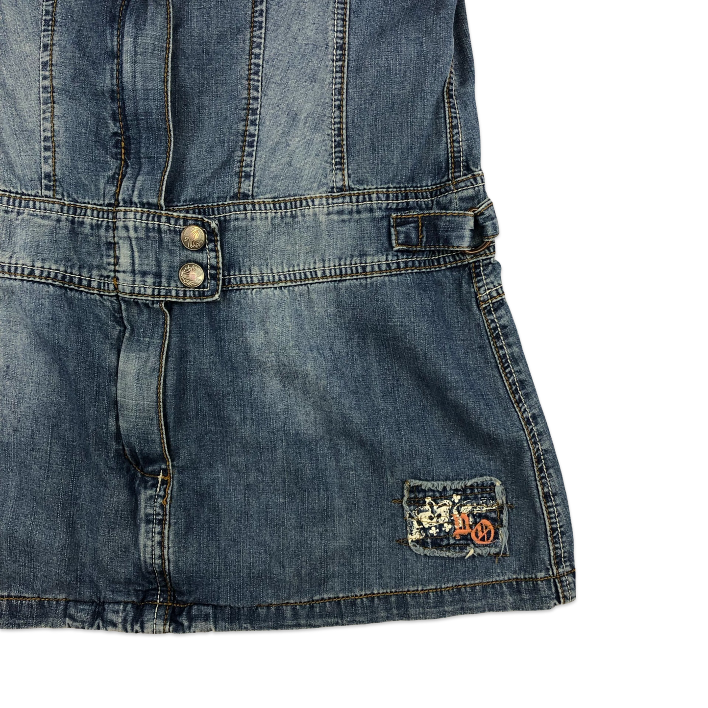 Vintage 90s Y2K Blue Denim Dress 12