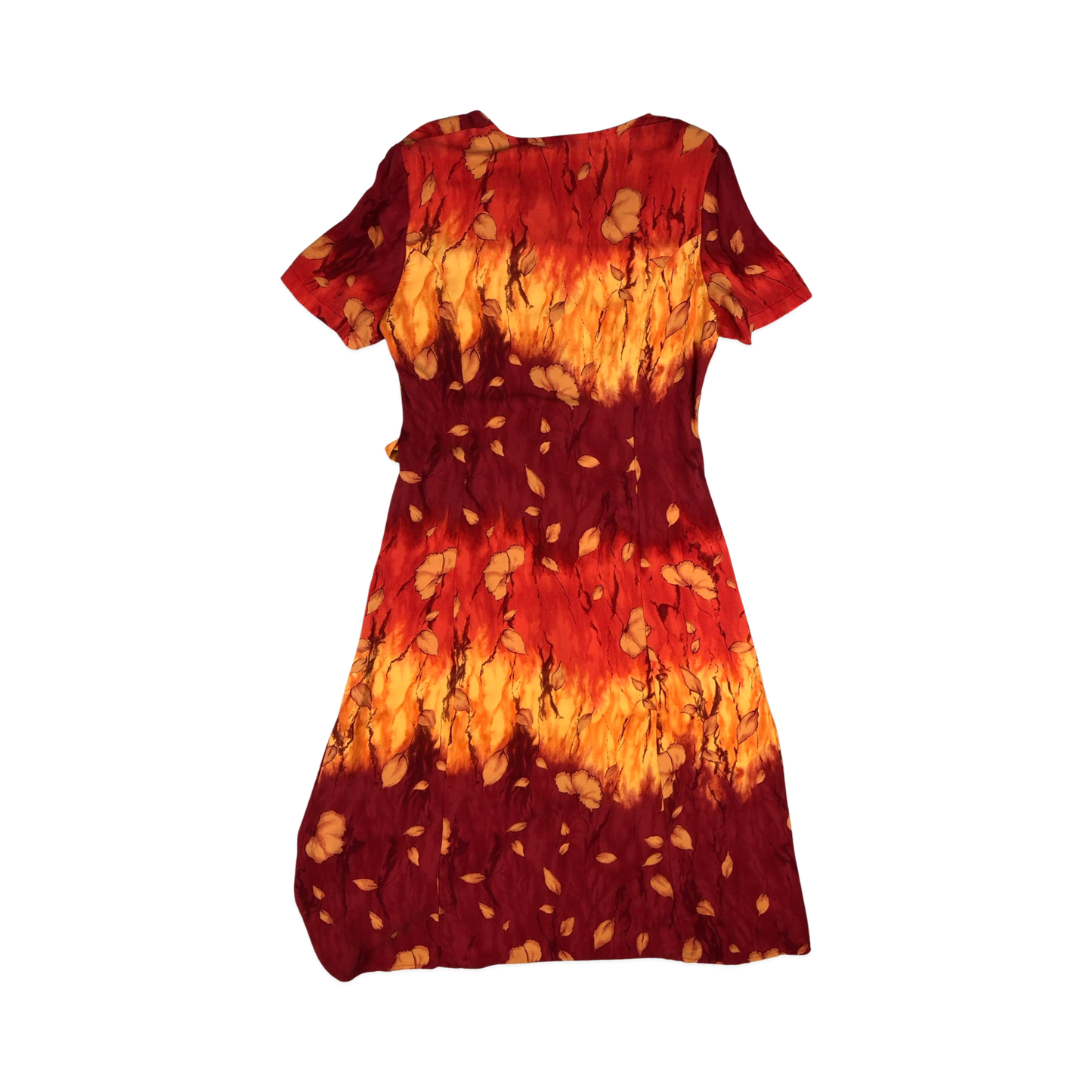 Vintage Autumnal Dye Print Dress 16