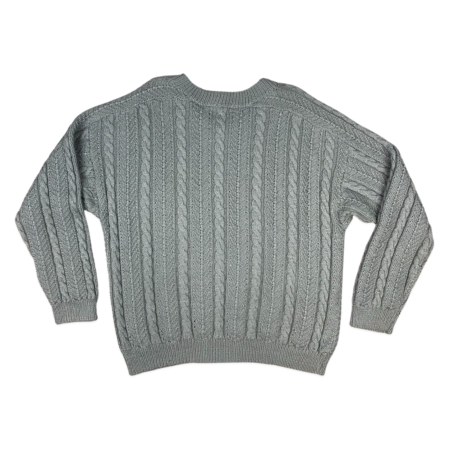 Vintage Grey Cable Knit Jumper XL