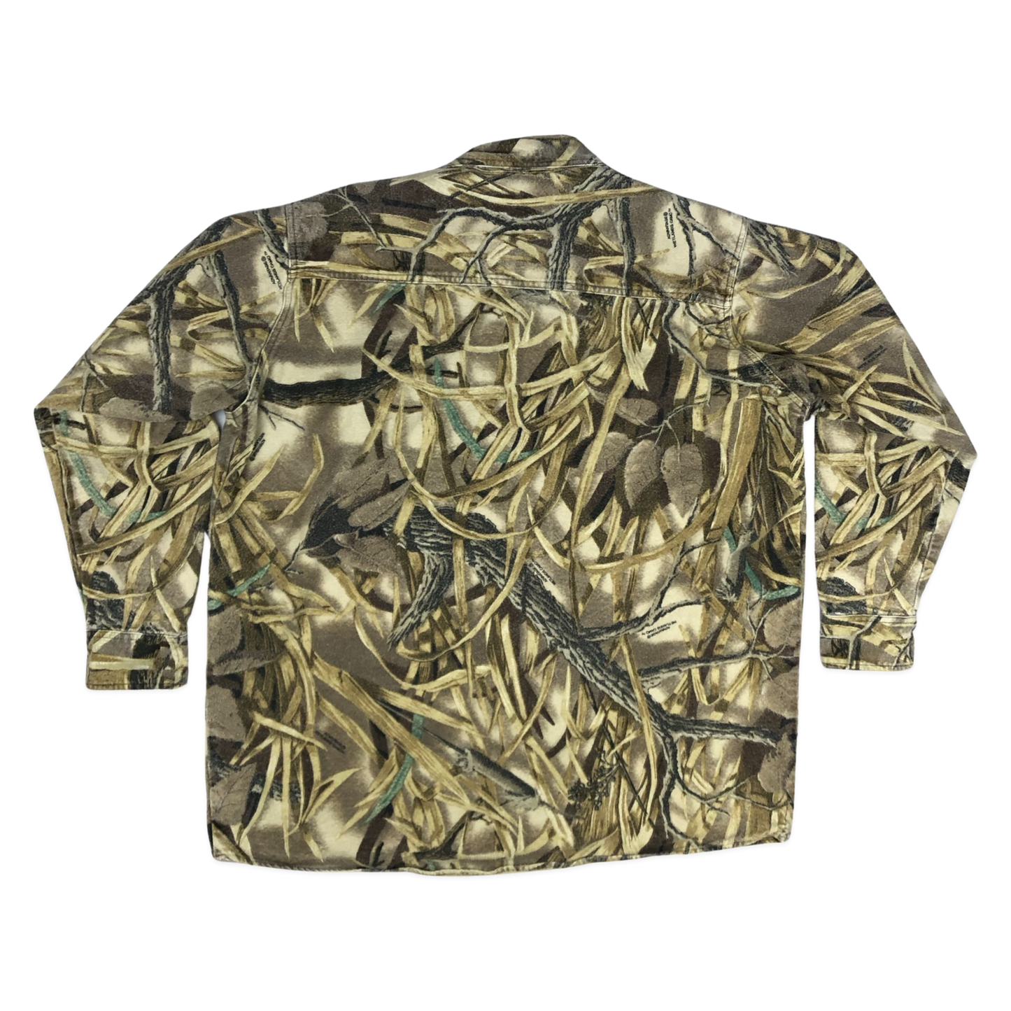 Vintage Hunting Camo Print Flannel Shirt 3XL