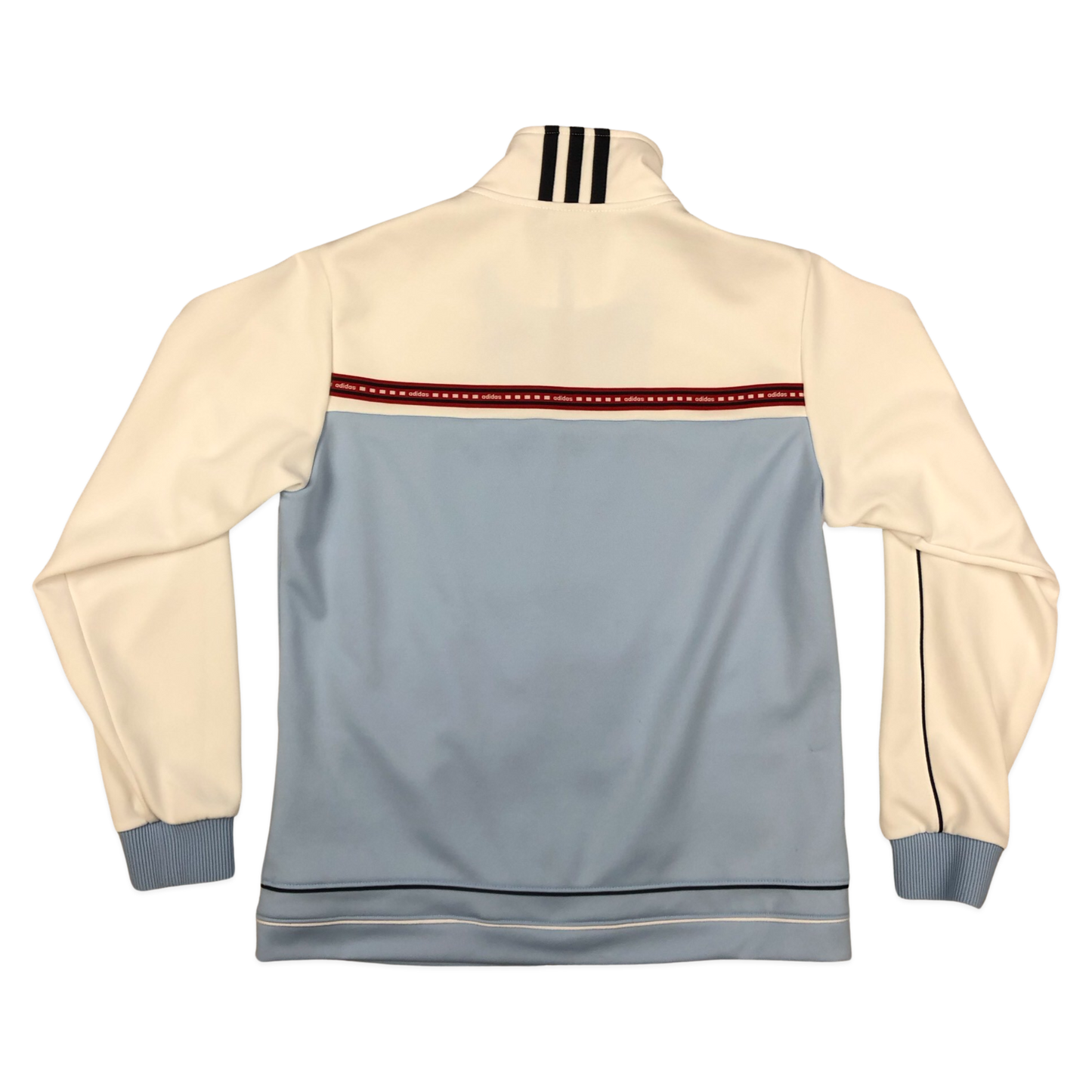 Vintage 00s Adidas White and Baby Blue Track Jacket 12