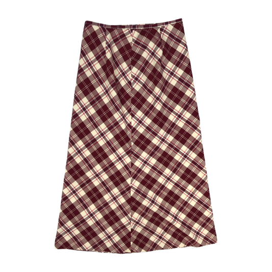 Vintage Red and White Plaid Pencil Skirt 8