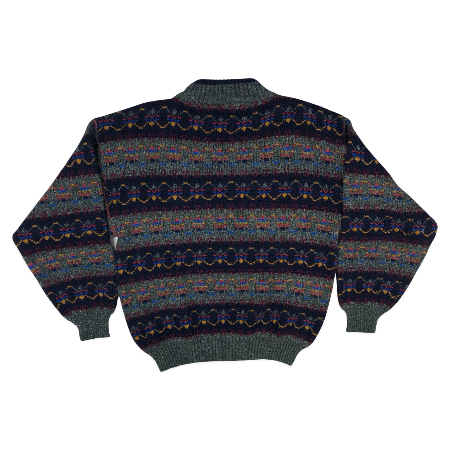 Vintage 80s Abstract Patterned Knit Jumper XL