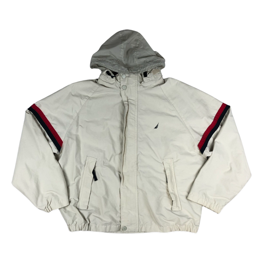 Vintage Nautica White Raincoat L XXL