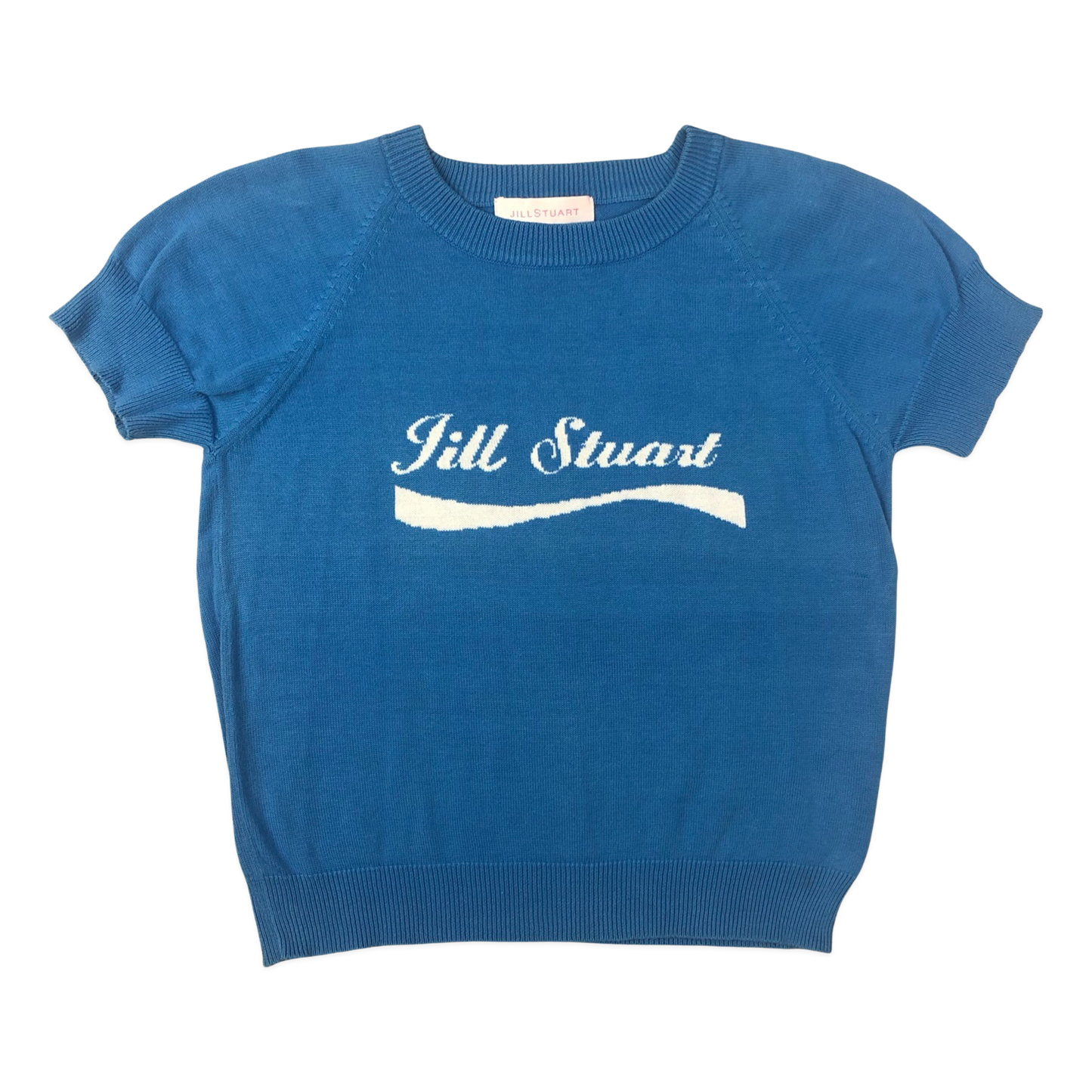 Vintage Light Blue Jill Stuart Spell out Short Sleeved Jumper 8