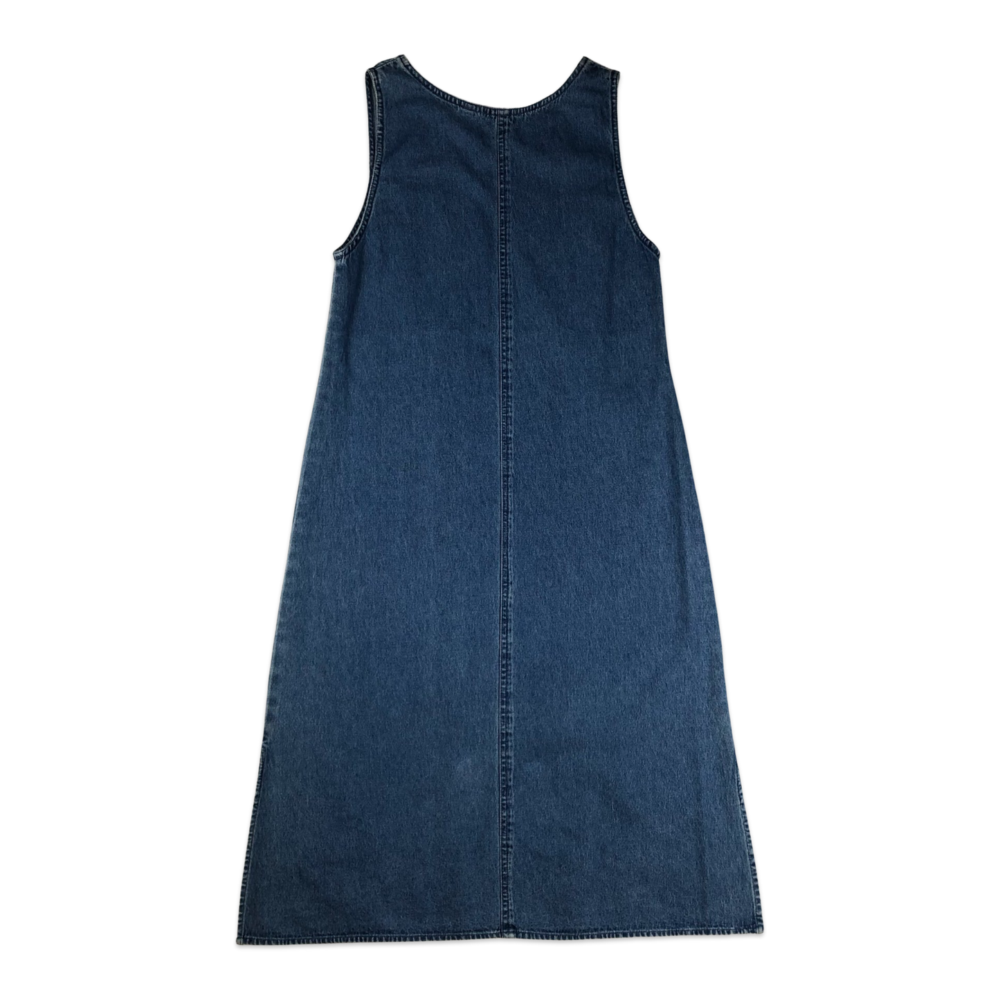 Vintage Sleeveless Blue Denim Dress 12