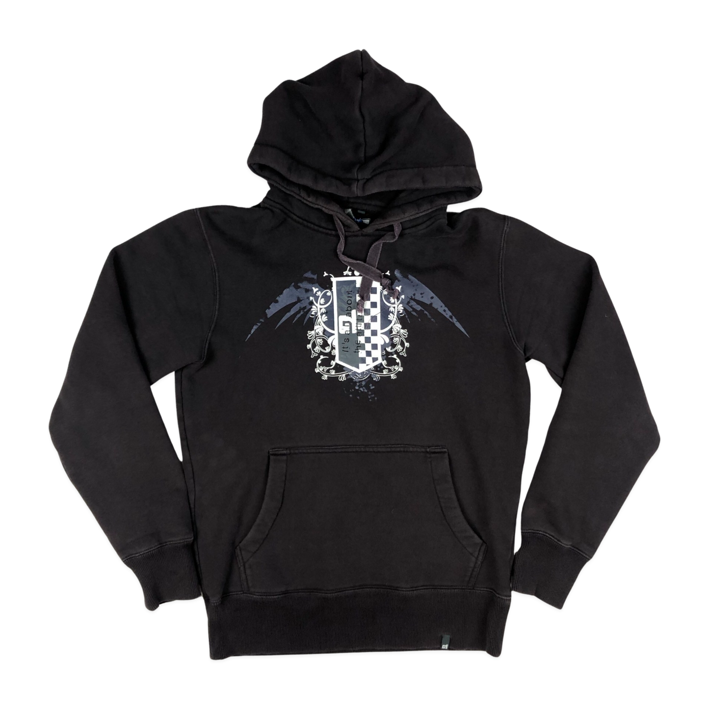 Vintage Brown Graphic Print Hoodie M