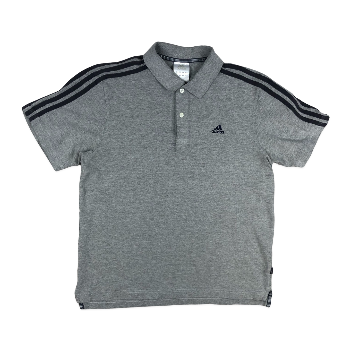 Preloved 00s Adidas Grey Polo Shirt M